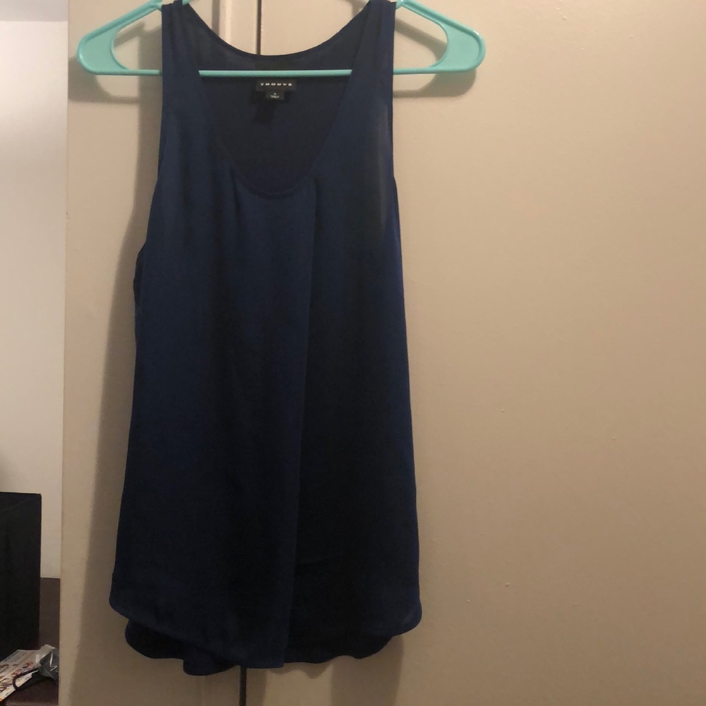 Blue dressy tank top